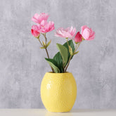 Hectarul - Suport ceramic galben pentru periuta de dinti Limone Boltze